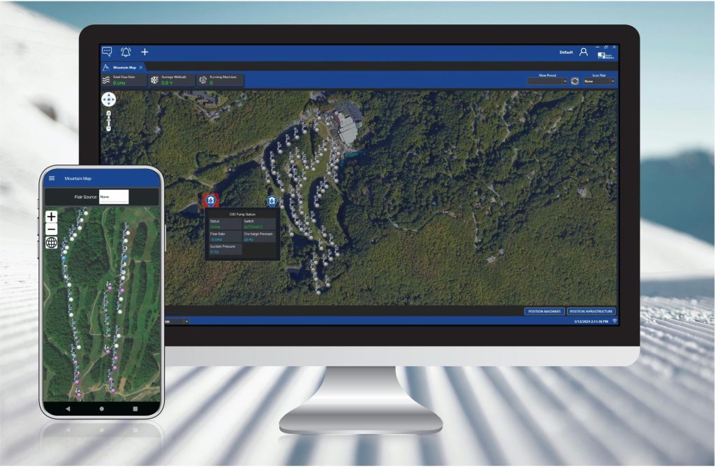SmartSnow7 on monitor and mobile device